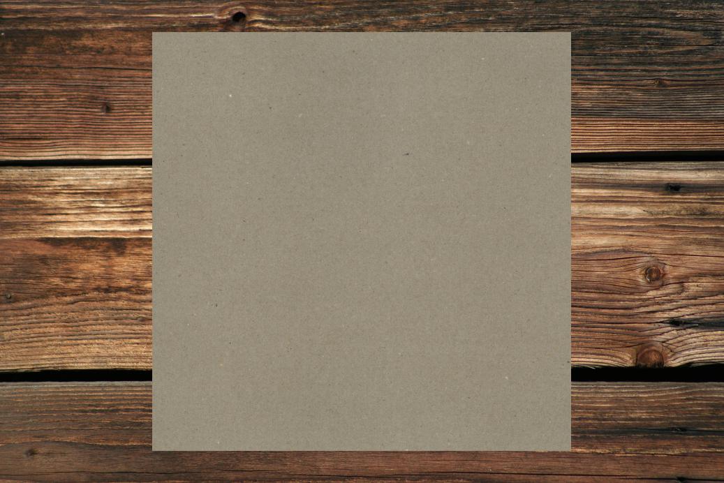 Einzelkarten 130x130 mm Recycling Kraft Naturgrau 290 g/qm